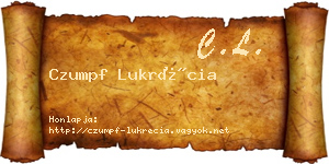 Czumpf Lukrécia névjegykártya